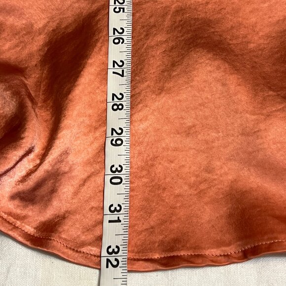 Nasty Gal Women's Dess Burnt Orange Satin Sleeveless Size 2 Cocktail Dress Zip - Picture 10 of 10